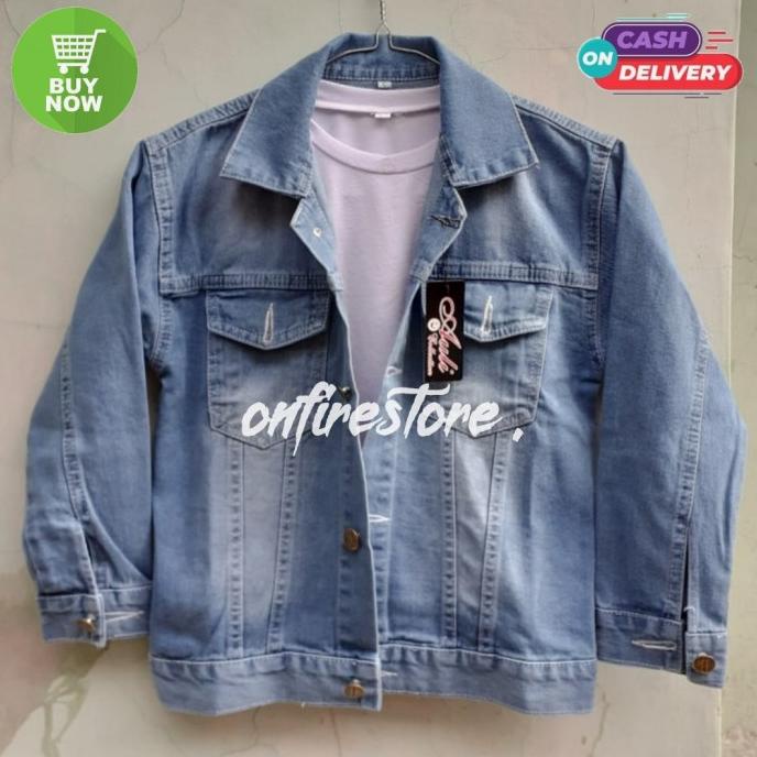 Jaket Jeans Anak Laki Laki/Perempuan Robek Terbaru/Jaket Levis Denim