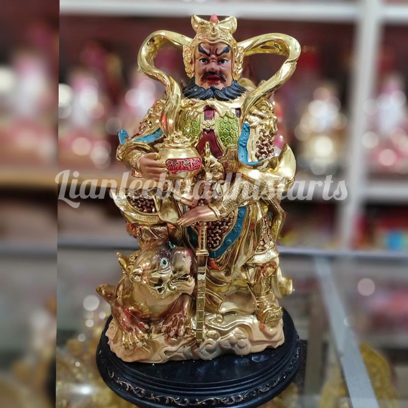 patung dewa rejeki harta zhao gong ming hantatkong uk 10 inch