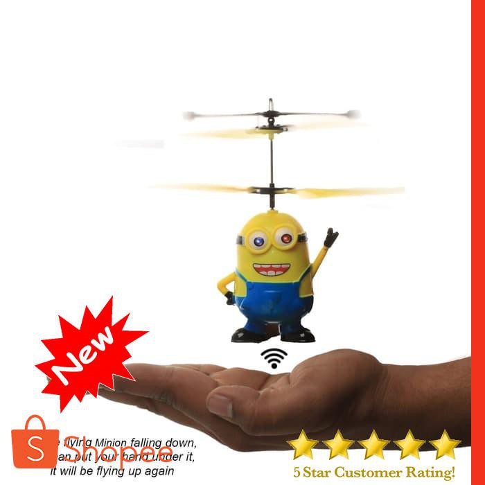 Yangunik Mainan Helikopter Minion Drone Flying Toys Kuning 