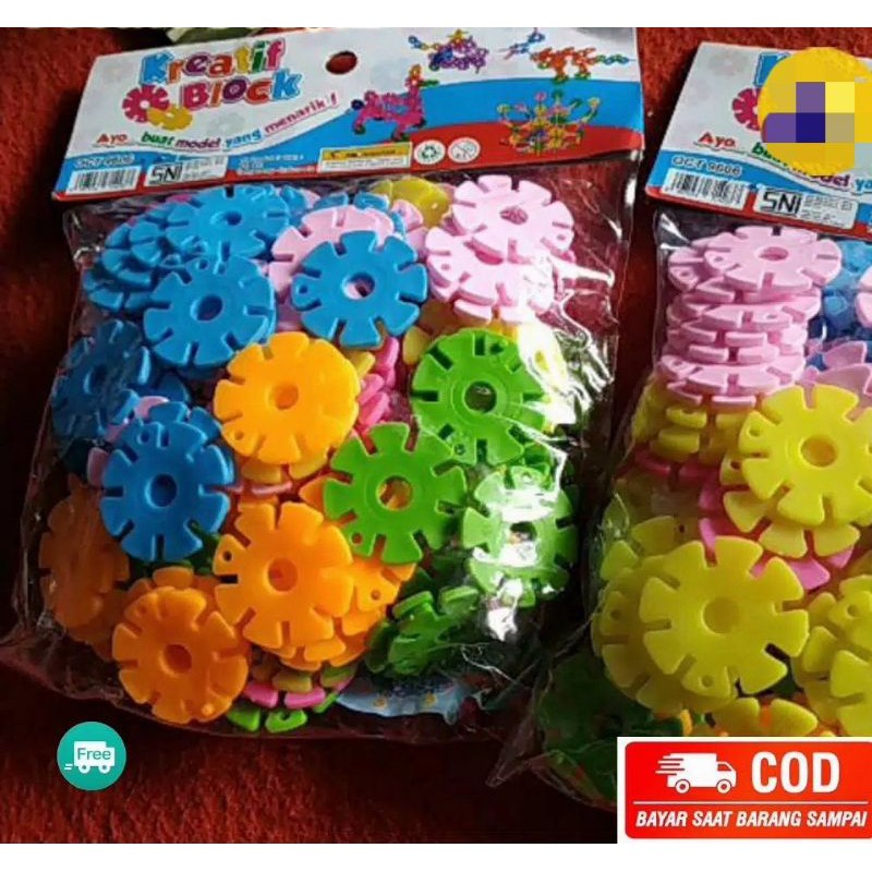 MAINAN EDUKASI ANAK BOMBIK TAZOZ SNOWFLAKE LEGO BOMBIK JADUL MAINAN TERMURAH ANAK