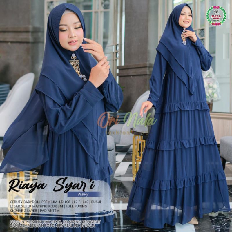 Riaya syar'i / riaya syari / baju syari / syar'i / syar'i set / syari set / baju syar'i set