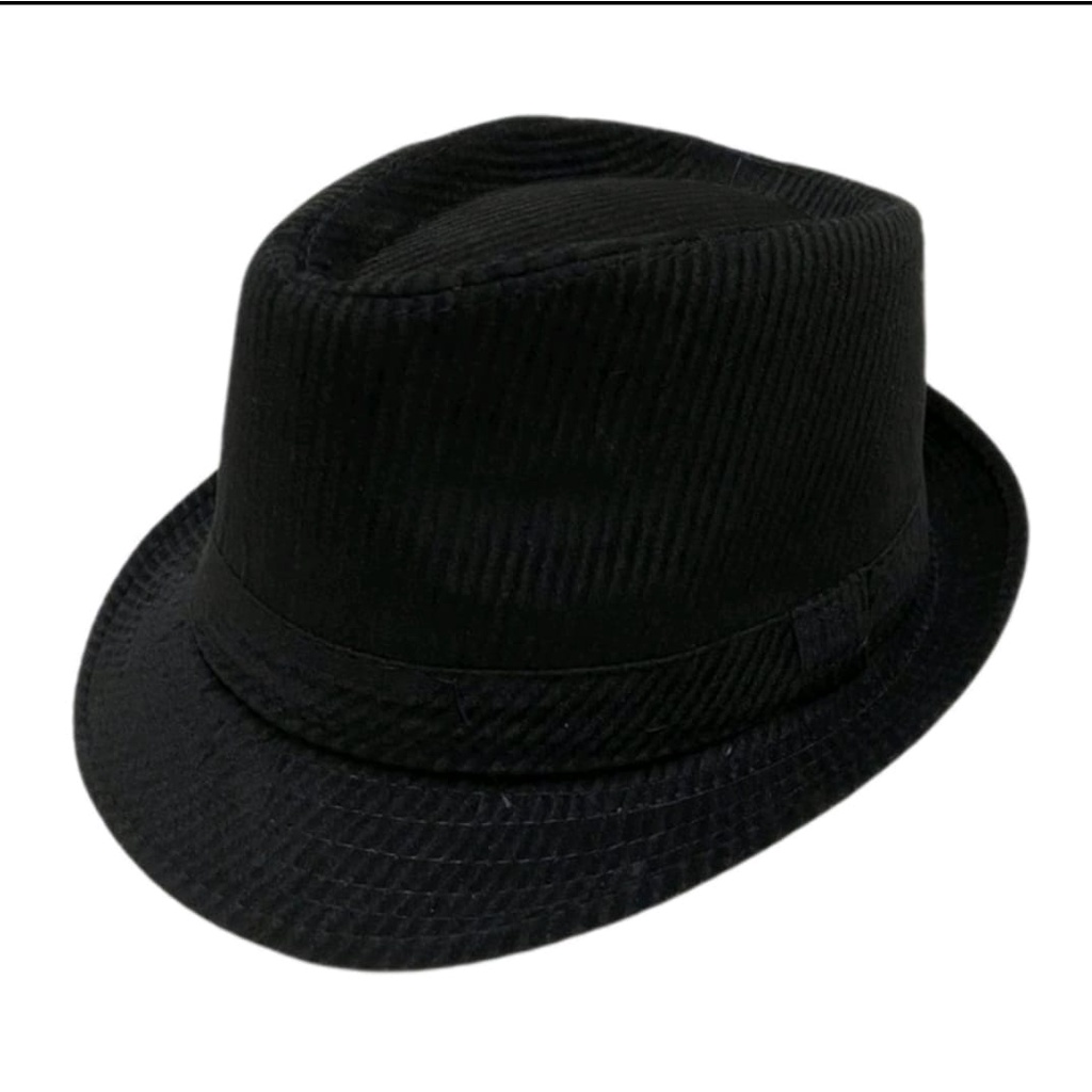 Topi Cowboy Topi Fedora Stylish Jazz Bahan Corduroy