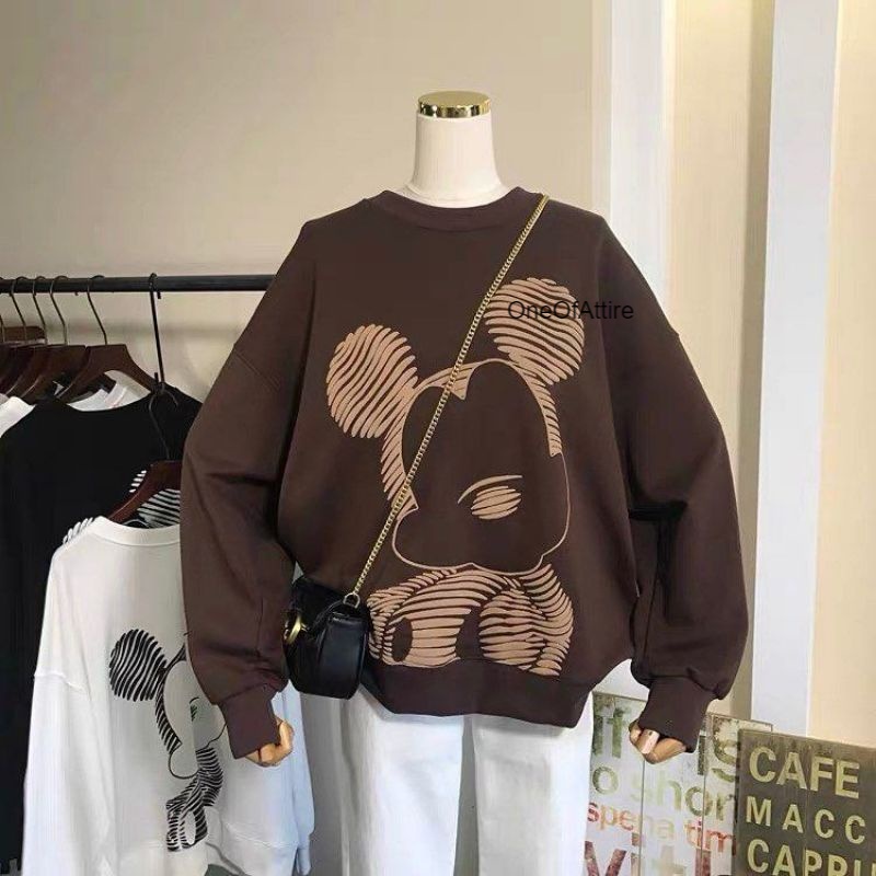 HOODIE UNISEX MICKEY MOUSE CLASSIC SWEATER WANITA OVERSIZE MICKEY MOUSE KOREA / HOODIE DISNEY LAND/ 