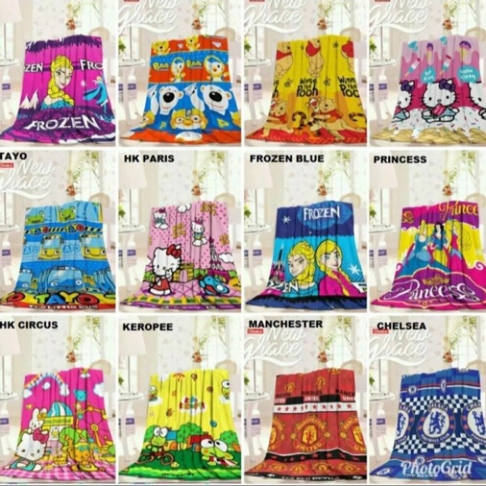 Selimut Karakter Anak Selimut Halus Lembut Motif Lucu - Frozen Barang Bagus