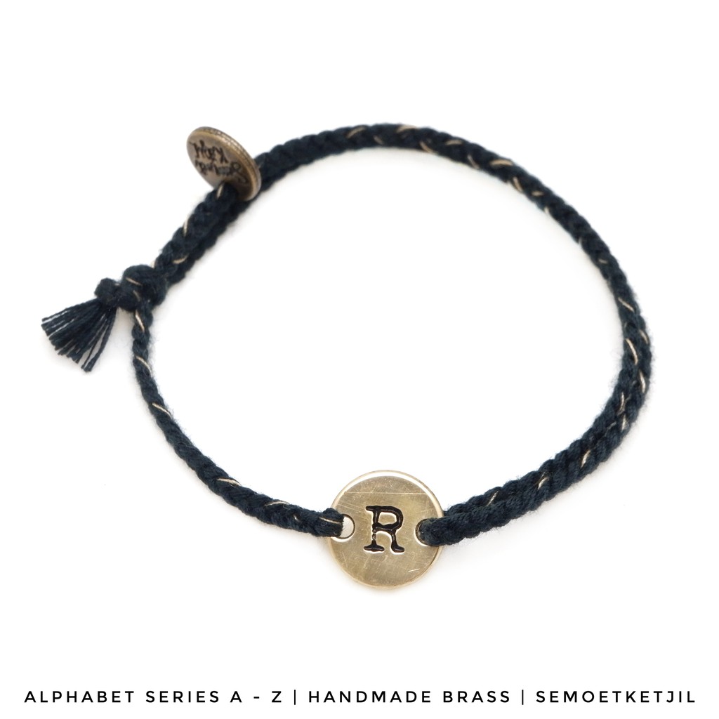 

Semoet Ketjil Gelang Boho Huruf Hitam N - Z Dual Bohemian Reguler