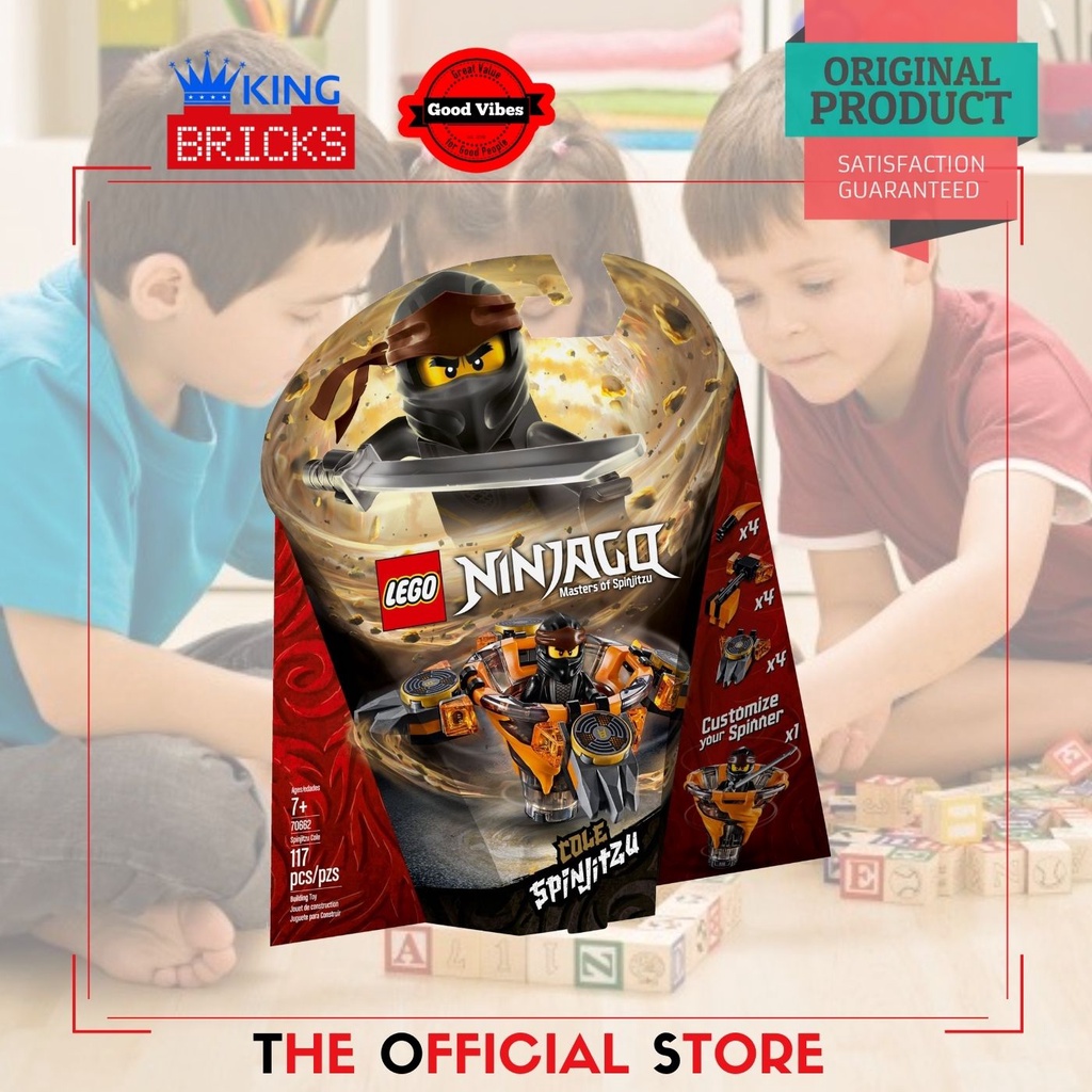 LEGO Original NINJAGO 70662 Spinjitzu Cole - Mainan Anak Film Ninja Spinner Kai Jay Zane Lego