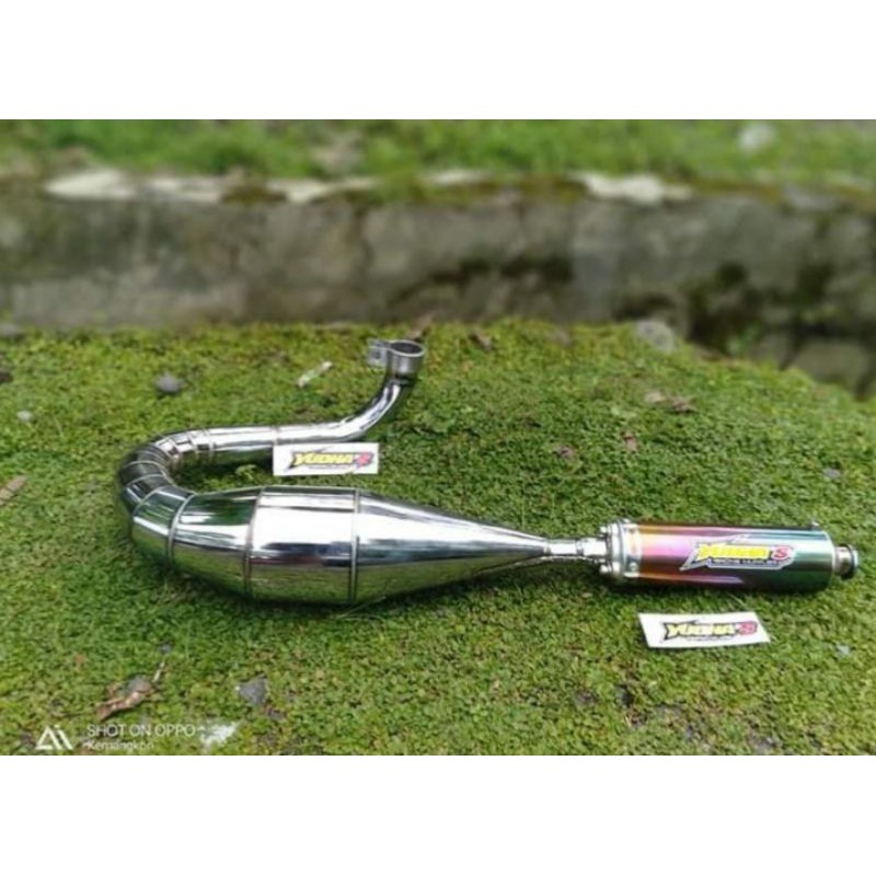 knalpot Vespa racing buang kiri suara garing excel super sprint px murah