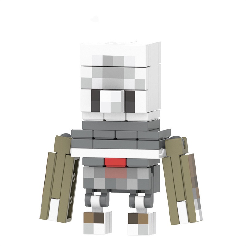 1pc / set Mainan Balok Bangunan Karakter Minecraft Phantom Strider Polar Bear Agent Vex Cat Dolphin Untuk Anak Laki-Laki