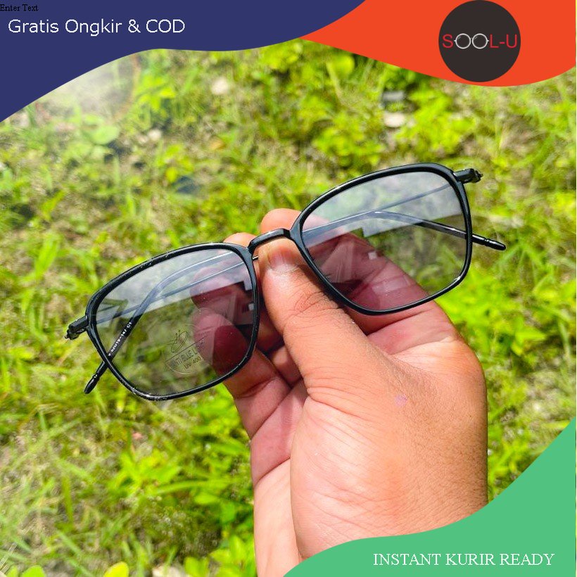 soolu.eyewear KACAMATA LENSA PHOTOCROMIC MINUS VINTAGE  FREE BOX DAN LAP 2189 BLUERAY ANTI RADIASI E