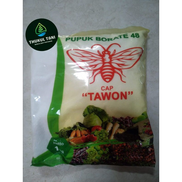 PUPUK BORATE 48% CAP TAWON 1 KG KEMASAN ORIGINAL PABRIK