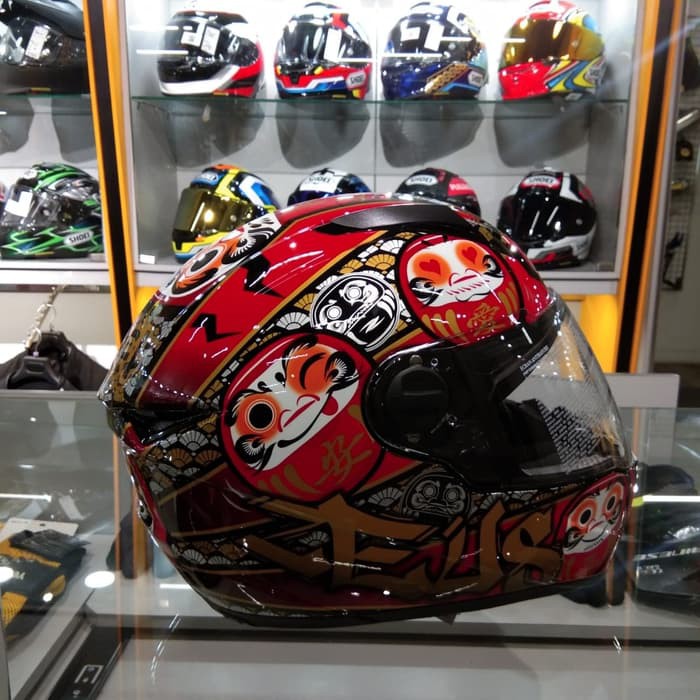 HELM ZEUS 811 BLACK AL35 RED I HELM FULL FACE ZEUS