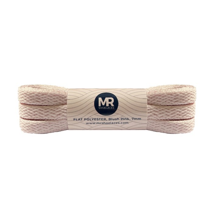 MR Shoelaces FP53 Blush Pink Tali Sepatu Pipih Flat 7mm 90cm 100cm 120cm 130cm 140cm 150cm 180cm 200cm