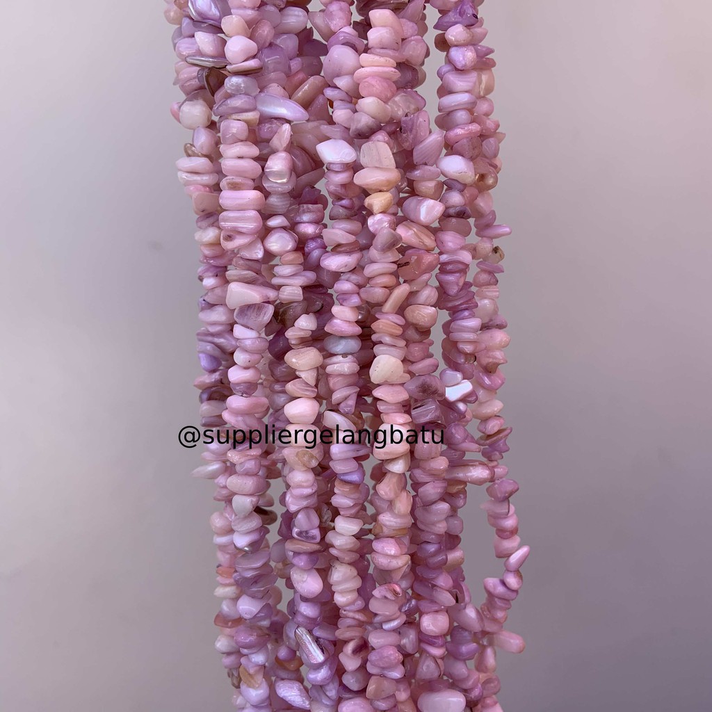 kerikil Batu alam mix purple pearl 1cm manik aksesori craft gloss ungu