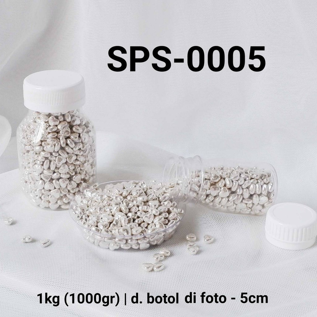 

SPS-0005 Sprinkles sprinkle sprinkel 1kg 1 kg kilo hati silver perak yamama baking grosir murah sprinkles cake dekorasi mutiara trimit decoration story sprinklestory sprinklesstory sprinkle story yamama baking