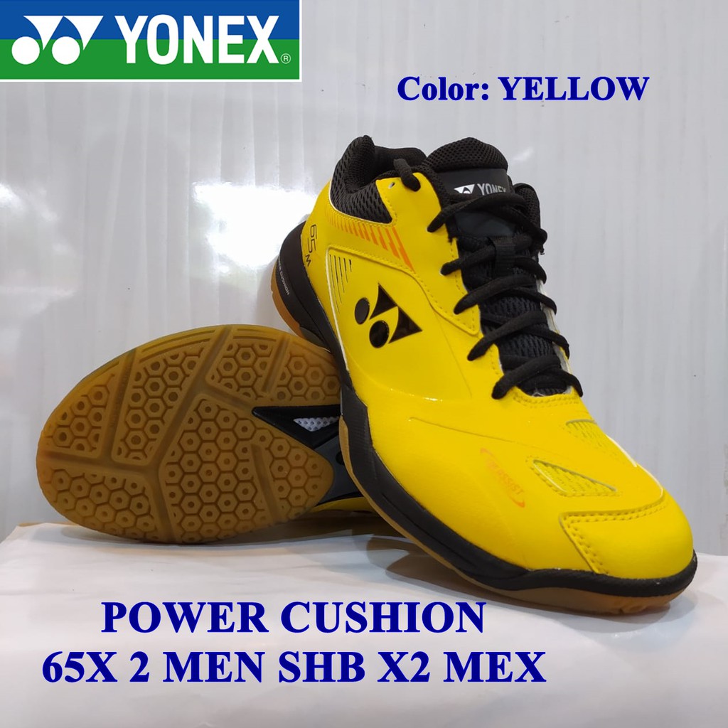 SEPATU BADMINTON YONEX POWER CUSHION 65X2 MEN SHB X2 MEX Yellow
