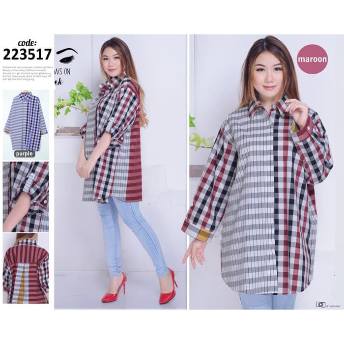 JURAGAN BIG SIZE  Jumbo Blouse Atasan Katun Atasan Wanita Fit XXXL