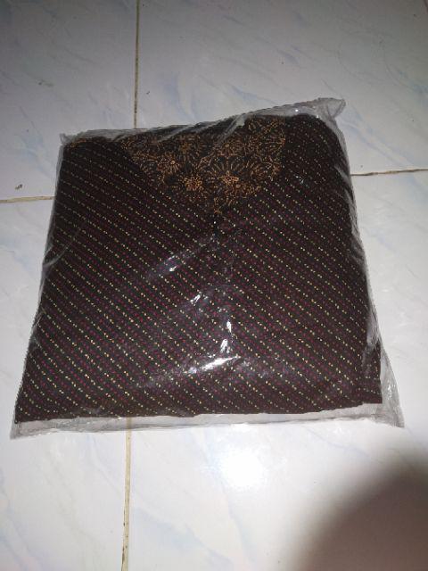 Gamis Batik Pias Sogan Matahari (ada Hem-nya) Size Standar Dan Jumbo Bahan Katun Mataram Primisima
