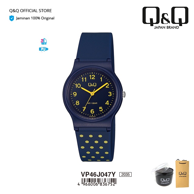 Q&Q QnQ QQ Original Jam Tangan Wanita Motif Analog - VP46 VP46J Water Resist-3