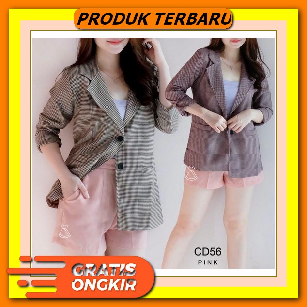 Blazer Kerja Kantor Wanita Quinsie Jccollections Long Blazer Blazer Panjang Outerwear Pakaian Lengan