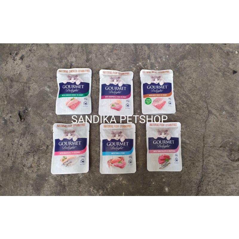 Makanan Kucing GOURMET DELIGHT POUCH 80 GRAM