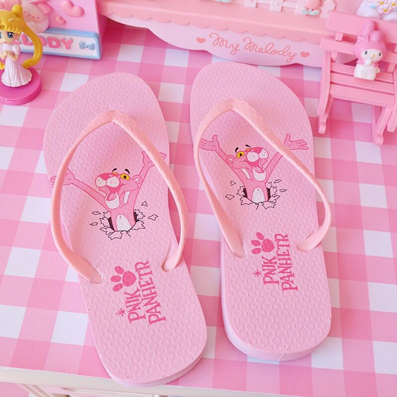 SANDAL JEPIT PINK PANTHER WHITE