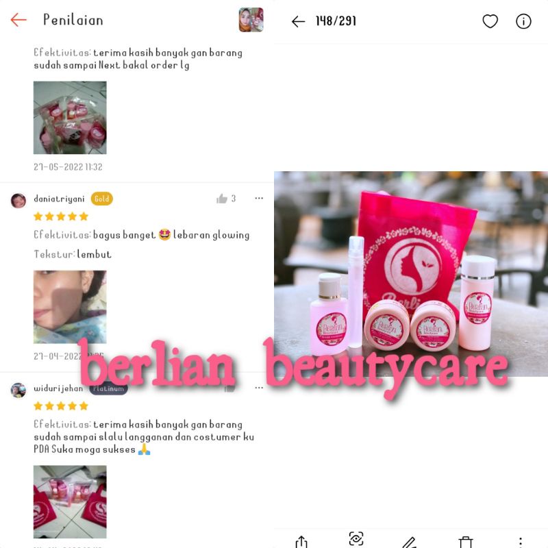 Cream malam / siang BERLIAN BEAUTYCARE (PILIH SALAH SATU)