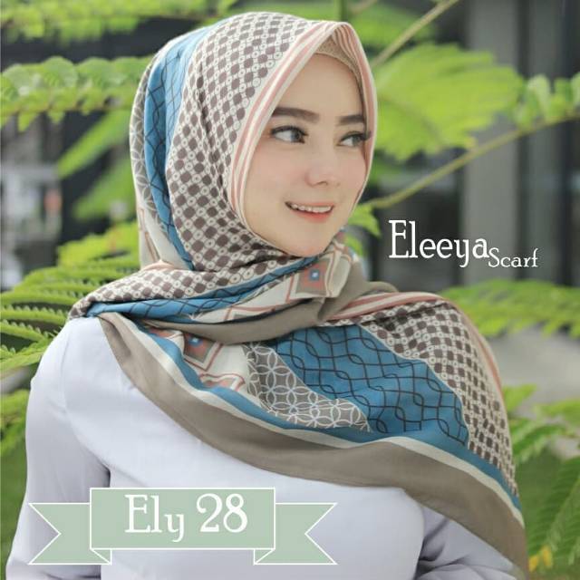 HIJAB SEGIEMPAT MOTIF ELY 28 || Eleeya Scarf