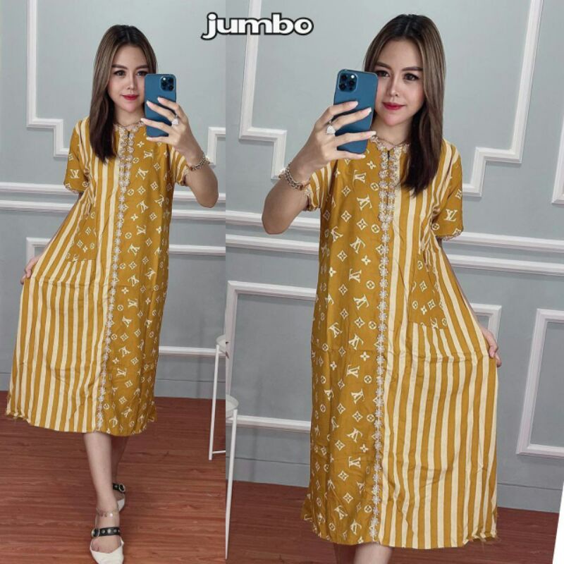 Daster kekinian dress jumbo murah