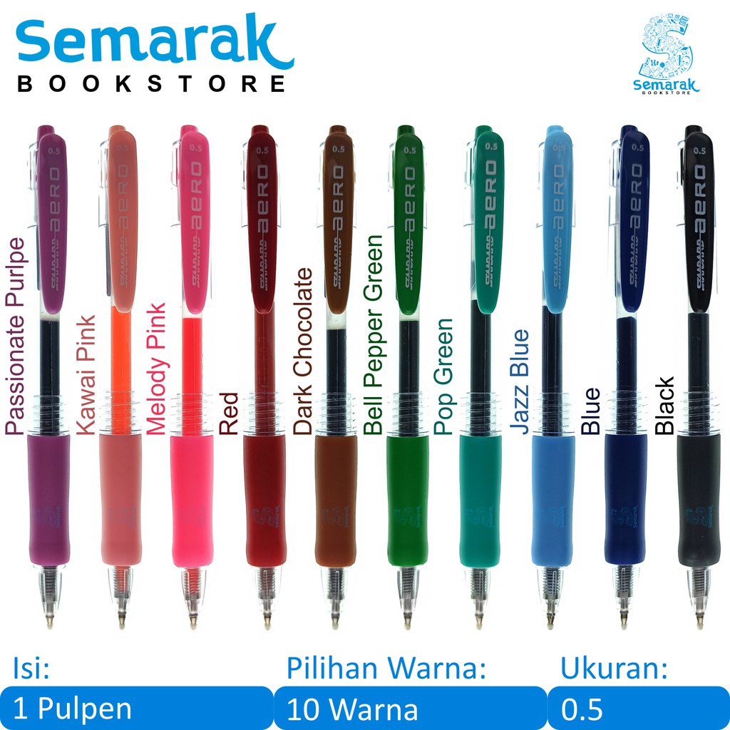 

Standard Aero Pulpen Lancip H20 Gel Berwarna 0.5 - 10 Pilihan Warna