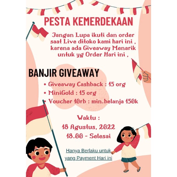 PROMO HARI INI / ORDER SAAT LIVE