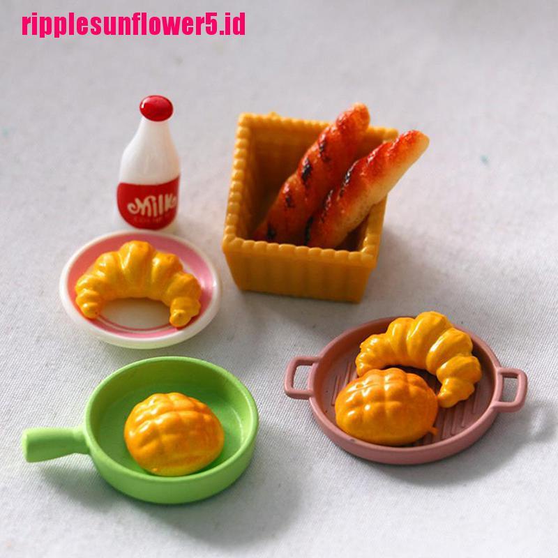 6pcs Miniatur Roti Croissant Untuk Rumah Boneka