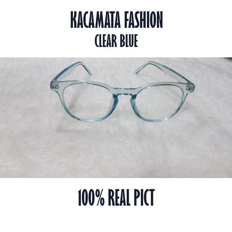 TERBARUU!!!Kacamata Gaya / Kacamata Fashion Sporty / Kacamata Santai / Clear Blue / nastushaa