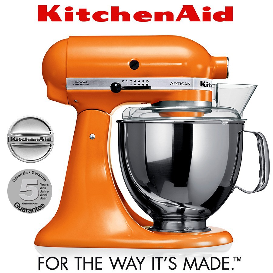 Jual KITCHENAID STAND MIXER TANGERINE 5KSM150PSE 4.8L KITCHEN AID OREN Shopee Indonesia
