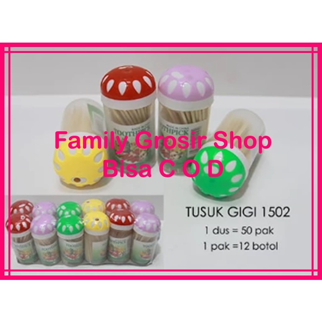 Tusuk gigi + wadahnya, Botol Tusuk Gigi, Tempat Tusuk Gigi, Tusuk Gigi + tempat