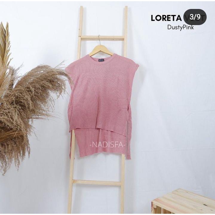 LORETA VEST RAJUT POLOS