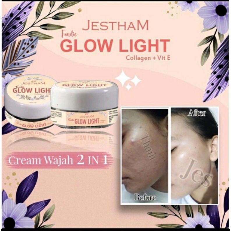 CREAM GLOW LIGHT JESTHAM (CREAM WAJAH 2in1)