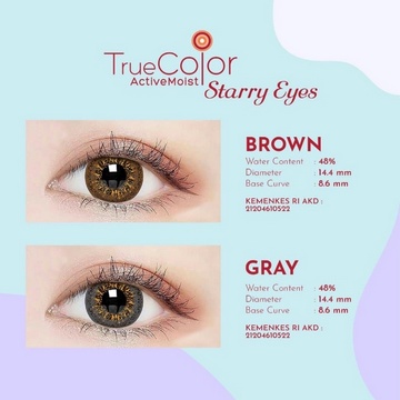 SOFTLENS SOFLENS STARRY EYES BROWN ( MINUS 0.50 S.D -6.00 ) 14.4 MM