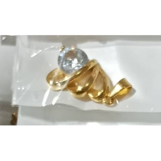 Liontin Titanium Emas Anti Karat Anti Luntur 100% Titanium Asli Titanium Stainlis Titanium Emas