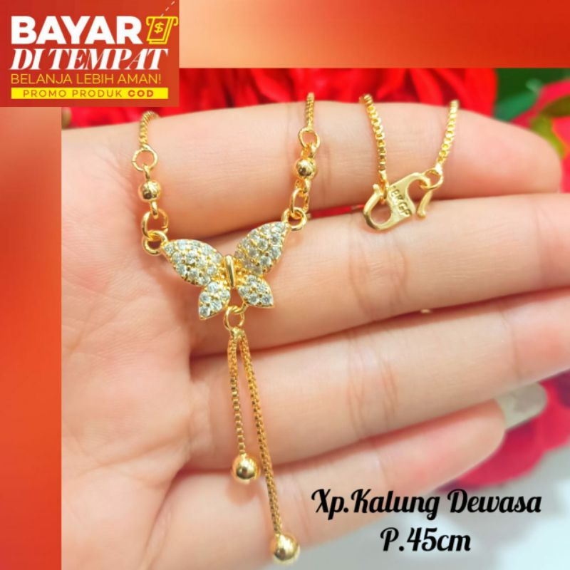 Kalung Wanita koye permata jurai full zircon,Gold tidak karat