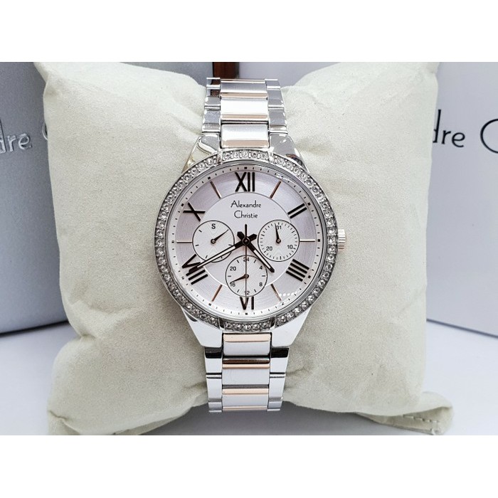 ALEXANDRE CHRISTIE WATCH AC 2718 SILVER ROSEGOLD. GARANSI RESMI 1TAHUN