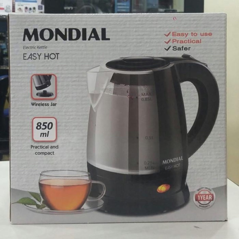 mondial electric kettle 850 ml