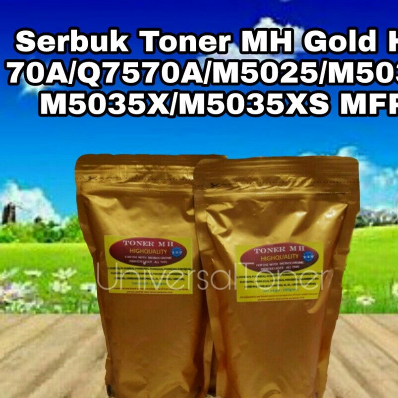 Serbuk Toner MH Gold 70A Q7570A M-5025 5035 5035X 5035XS M5025 M5035 M5035X M5035XS Mono 1kg
