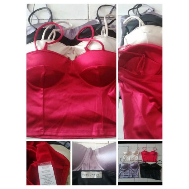 POPULAR 21 Satin corset Tantop Women Sexy Original Branded