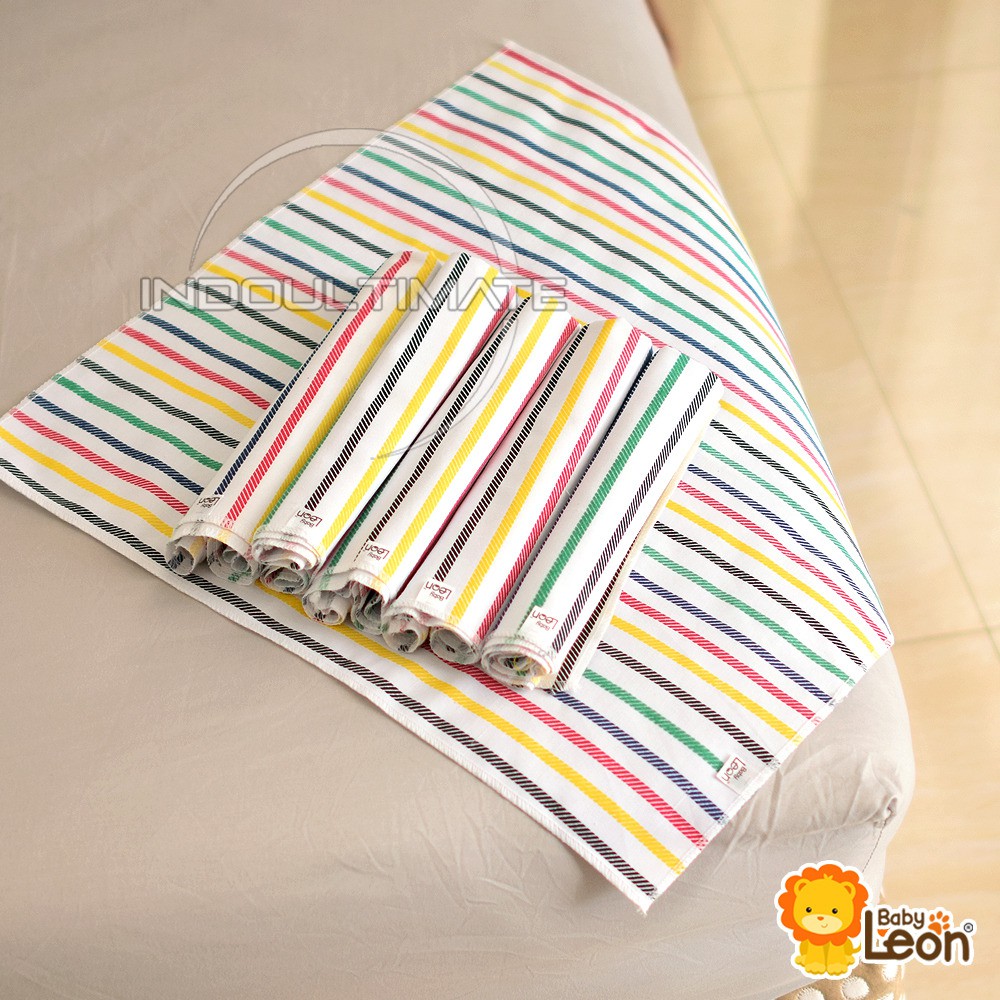 100% CEPAT SERAP COTTON Alas ompol bayi BABY LEON ukuran TERLENGKAP AO-01 BABY LEON  perlak alas tidur bayi popok bayi murah perlengkapan bayi lahir alas ompol lorek bayi lemek lurik katun AO-05 BABY STAR