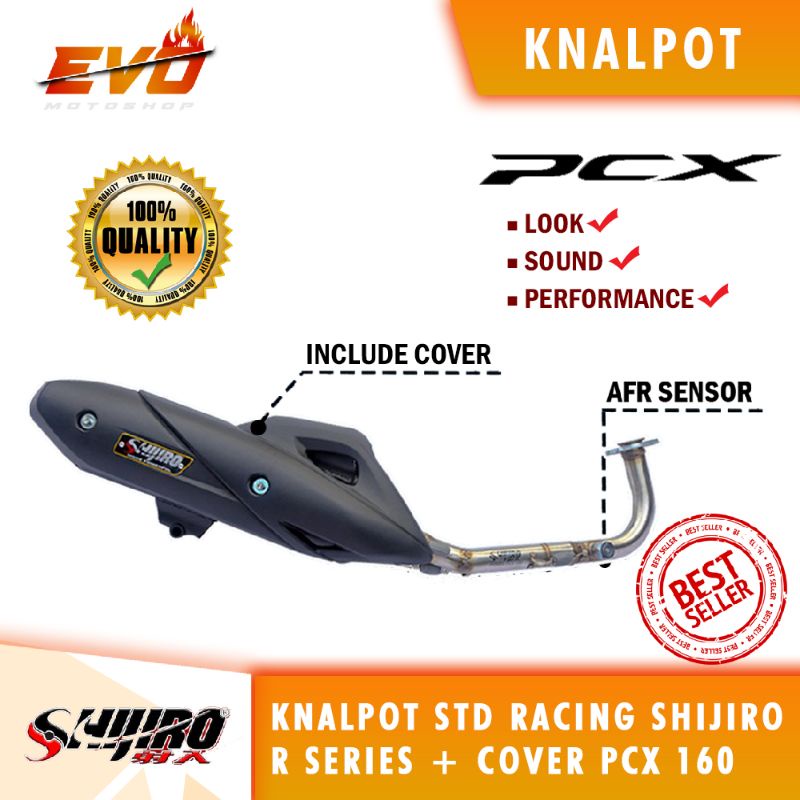 KNALPOT PCX 160 SHIJIRO STD RACING R SERIES