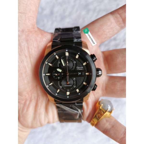 Alexandre Christie 6559 MCBBRBA Rosegold Black Hitam