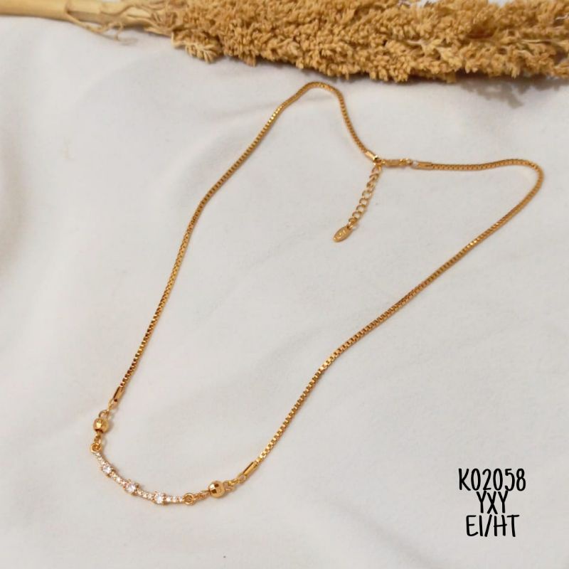 Kalung Yaxiya Koye Zircon warna gold K02058