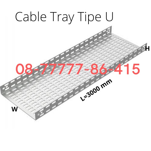 Jual Kabel Cable Tray Tipe U Elektro Galvanis Powder Coating Hotdip 2mm Indonesia