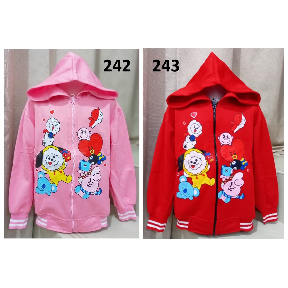 Jaket Anak Perempuan Motif Kartun