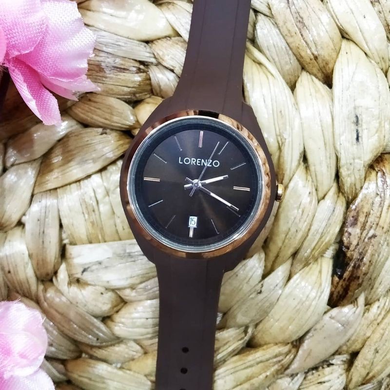 jam tangan lorenzo ladies rubber original